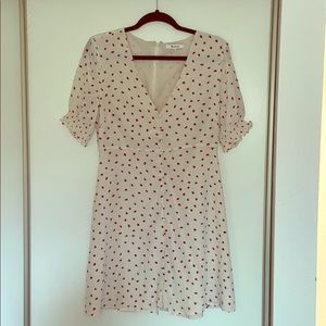 Madewell strawberry dress silk